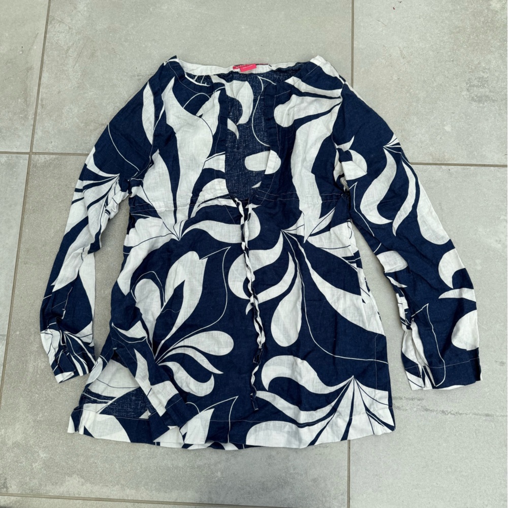 Island Company 100% Linen Cover Up L
